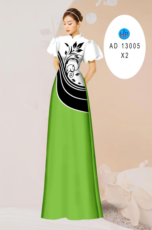 Vải Áo Dài Hoa In 3D AD 13005 14